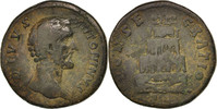 Sesterz Münze, Antoninus Pius, Roma, S+, Bronze, RIC:1266 -