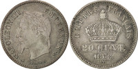 Frankreich 20 Centimes Münze, Napoleon III, Napoléon III, Paris, SS -