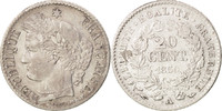 Frankreich 20 Centimes Münze, Cérès, Paris, SS, Silber, KM:758.1 -