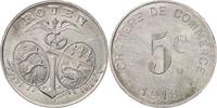 Frankreich 5 Centimes Münze, UNZ+, Aluminium, Elie:10.1 -
