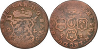 LIEGE 2 Liards Münze, John Theodore, Liege, S+, Kupfer, KM:158 -