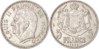 Monaco 5 Francs Louis II, SS, Aluminium, KM:122