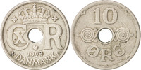 Dänemark 10 Öre Münze, Christian X, Copenhagen, SS, Copper-nickel -