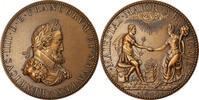 Frankreich Medaille Henri IV et Marie de Médicis, Bronze, Restrike, UNZ -
