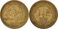 Monaco Franc Münze, Louis II, Poissy, SS, Aluminum-Bronze, KM:111 -