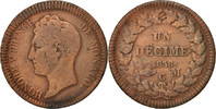 Monaco Decime Münze, Honore V, S+, Kupfer, KM:97.1, Gadoury:105 -