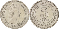 MALAYA & BRITISH BORNEO 5 Cents Münze, STGL, Copper-nickel, KM:1 -