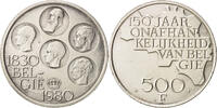 Belgien 500 Francs, 500 Frank Münze, Brussels, SS+, Silver Clad -