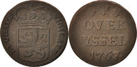 Niederlande Duit Münze, OVERYSSEL, S, Kupfer, KM:90 -