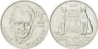Frankreich 100 Francs Münze, André Malraux, Paris, VZ+, Silber -