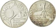 Bundesrepublik Deutschland 10 Mark Münze, Karlsruhe, VZ, Silber, KM:133 -