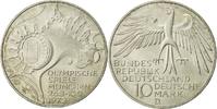 Bundesrepublik Deutschland 10 Mark Münze, Munich, VZ, Silber, KM:133 -