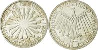 Bundesrepublik Deutschland 10 Mark Münze, Stuttgart, UNZ, Silber -