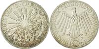 Bundesrepublik Deutschland 10 Mark Münze, Hambourg, VZ+, Silber -