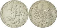 Bundesrepublik Deutschland 10 Mark Münze, Hambourg, VZ+, Silber, KM:132 -