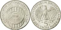 Bundesrepublik Deutschland 5 Mark Münze, Karlsruhe, Germany, VZ+ -