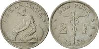 2 Francs, 2 Frank 1930 Belgien Münze, VZ, Nickel, KM:91.1 VZ