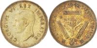 Südafrika 3 Pence Münze, George VI, VZ, Silber, KM:26 -