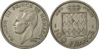 Monaco 100 Francs, Cent Münze, Rainier III, SS+, Copper-nickel, KM:134 -