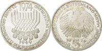Bundesrepublik Deutschland 5 Mark Stuttgart, Germany, SS+, Silber -