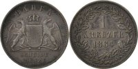 Deutsch Staaten Kreuzer Münze, BADEN, Friedrich I, SS, Kupfer, KM:242 -