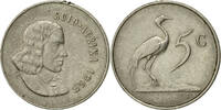 Südafrika 5 Cents Münze, SS, Nickel, KM:67.1 -
