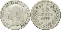 Niederlande 10 Cents Münze, Wilhelmina I, S+, Silber, KM:116 -