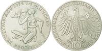 Bundesrepublik Deutschland 10 Mark Münze, Hamburg, UNZ, Silber, KM:132 -