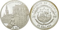 Liberia 20 Dollars Münze, Copenhague, STGL, Silber -