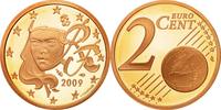 Frankreich 2 Euro Cent STGL, Copper Plated Steel, KM:1283 -