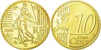 Frankreich 10 Euro Cent STGL, Messing, KM:1410 -