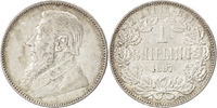 Südafrika Shilling Münze, SS+, Silber, KM:5 -