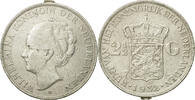 Niederlande 2-1/2 Gulden Münze, Wilhelmina I, SS, Silber, KM:165 -