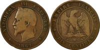Frankreich 10 Centimes Münze, Napoleon III, Napoléon III, Strasbourg -