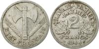 Frankreich 2 Francs Münze, Morlon, Beaumont - Le Roger, SS, Aluminium -