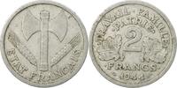 Frankreich 2 Francs Münze, Morlon, Beaumont - Le Roger, SS, Aluminium -