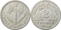 Frankreich 2 Francs Münze, Bazor, Castelsarrasin, SS, Aluminium -