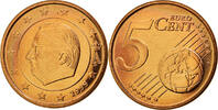 Belgien 5 Euro Cent UNZ, Copper Plated Steel, KM:226 -