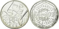 Frankreich 10 Euro Corse, UNZ, Silber, KM:1658 -