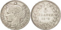 Frankreich 5 Francs Münze, Cérès, Bordeaux, SS, Silber, KM:818.4 -