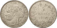 Frankreich 5 Francs Münze, Cérès, Bordeaux, SS, Silber, KM:818.4 -