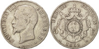 Frankreich 5 Francs Münze, Napoleon III, Napoléon III, Strasbourg, S -