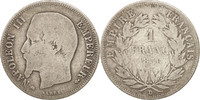 Frankreich Franc Münze, Napoleon III, Napoléon III, Lyon, SGE, Silber -