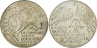 Bundesrepublik Deutschland 10 Mark Münze, Hamburg, SS+, Silber, KM:133 -