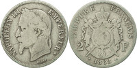 Frankreich 2 Francs Münze, Napoleon III, Napoléon III, Strasbourg -