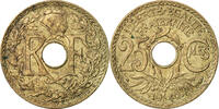 Frankreich 25 Centimes Münze, Lindauer, SS+, Nickel-Bronze, KM:867b -