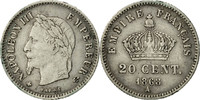 Frankreich 20 Centimes Münze, Napoleon III, Napoléon III, Paris, SS -