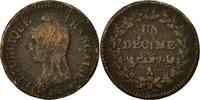 Frankreich Decime Münze, Dupré, Paris, S, Bronze, KM:644.1 -