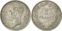 Belgien 2 Francs, 2 Frank Münze, S+, Silber, KM:74 -