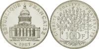 Frankreich 100 Francs Münze, Panthéon, Paris, STGL, Silber, KM:951.1 -